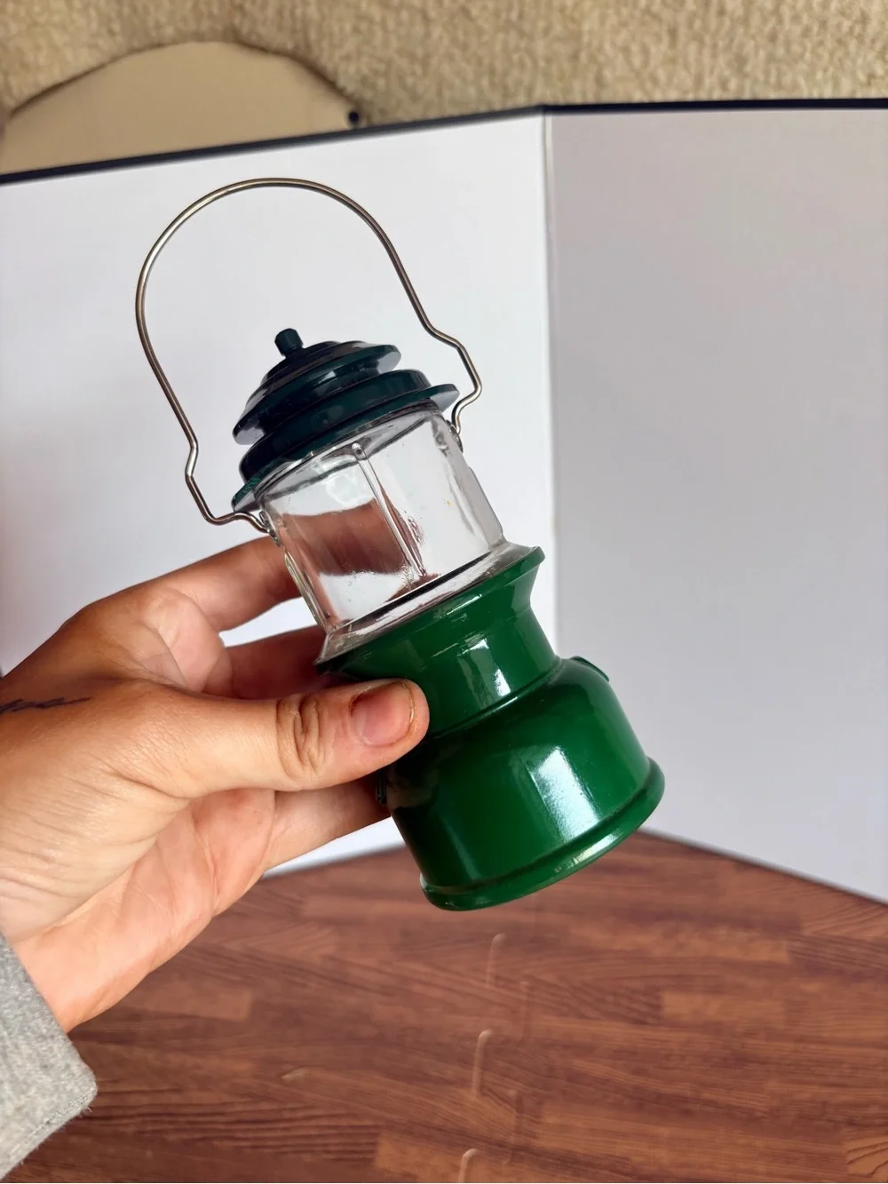 Avon Green 1970’s Mini Coleman Lantern Bottle